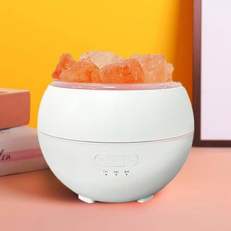 Humidificateur en pierre de sel à LED, 1 pièce, mode double flamme, gradient USB 2 en 1 (1/5)