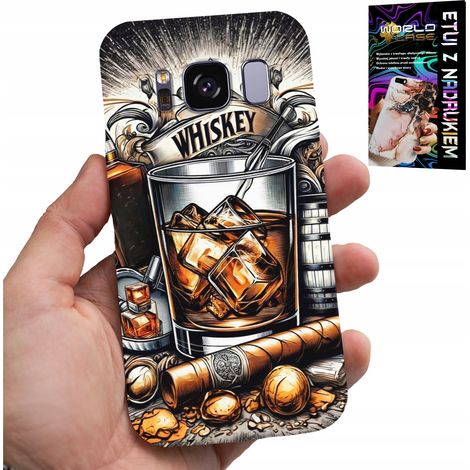 Hülle für Samsung Galaxy S8 – Whiskey-Zigarrenmuster für Herren (Rückseite)