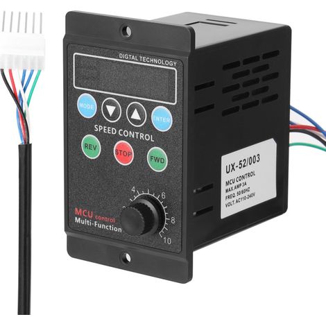 Controlador de velocidad de motor multifuncional de 400 W CA 220 V con pantalla de velocidad objetivo y valor ajustable. (1/5)