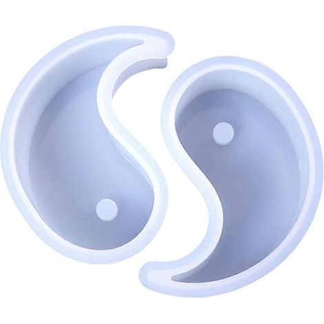 Lot de 2 moules en silicone pour la fabrication de bougies Tai Chi - Moules à bougies DIY - Modèles en silicone pour vos créations (1/4)