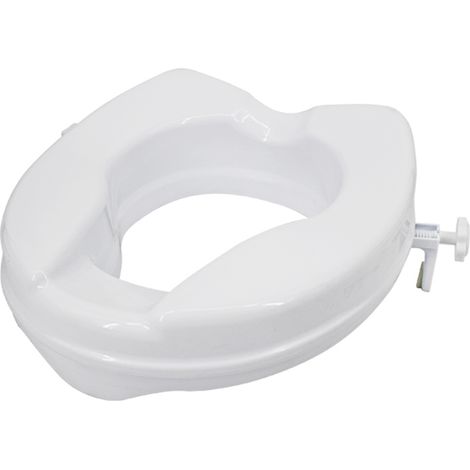 Rehausseur de toilette robuste 300 lb avec pinces de serrage, compatible avec la plupart des toilettes allongées (blanc, 2 pouces) (1/2)