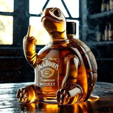 (Style-4) Carafe à alcool Special Ops Design - Bouteille en verre inspirée des moteurs avec lanière en cuir, décoration pour garage ou atelier masculin