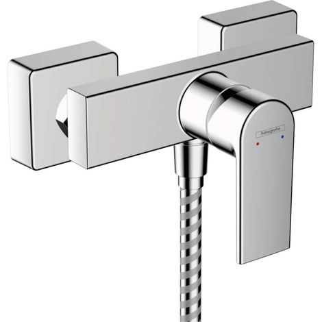 Hansgrohe – Mitigeur thermostatique de douche chromé – Mécanisme céramique à 2 vitesses – Économie d'eau – Montage apparent – Clapet anti-retour