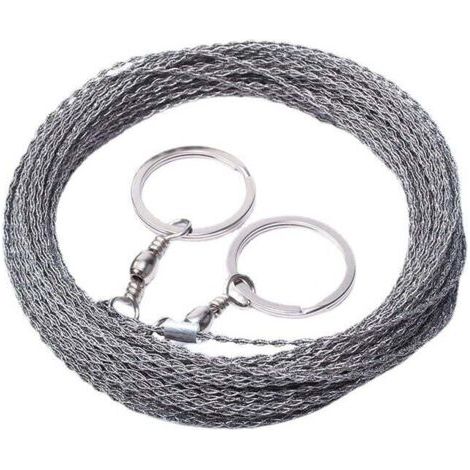 Scie à fil extérieure de 10 mètres de long, câble de survie pour scie à fil, corde de coupe de fil de tronçonneuse en acier inoxydable épaissi