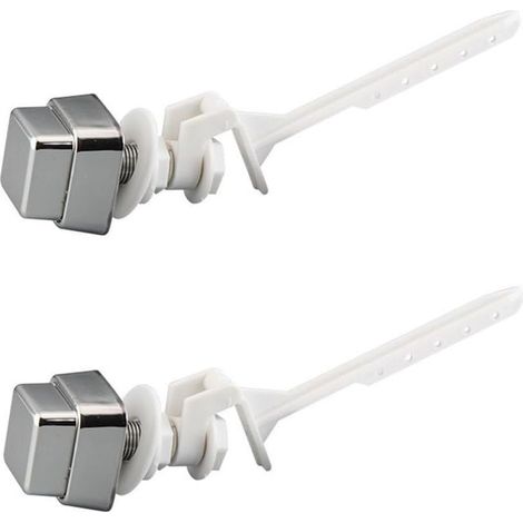 Lot de 2 poignées de chasse d'eau avec bouton poussoir pour accessoires de remplacement (1/4)