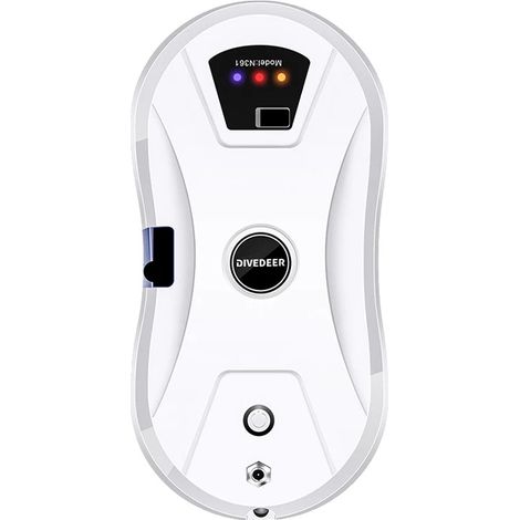 Robot de Nettoyage de Fenêtres, Aspiration Puissante, Télécommande, BLANC, UE, Oui