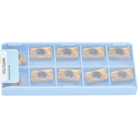 APMT1604PDER - Lot de 10 plaquettes en carbure monobloc pour fraisage, revêtement PVD, idéales pour l'usinage et la coupe des métaux (1/5)