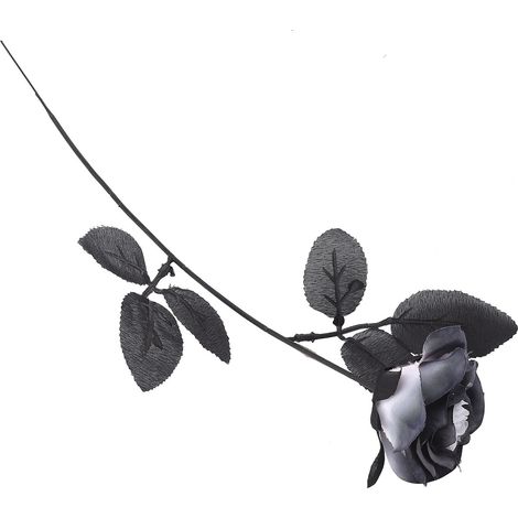 Roses artificielles noires réalistes, simulation de fleurs décoratives pour extérieur, maison et mariage