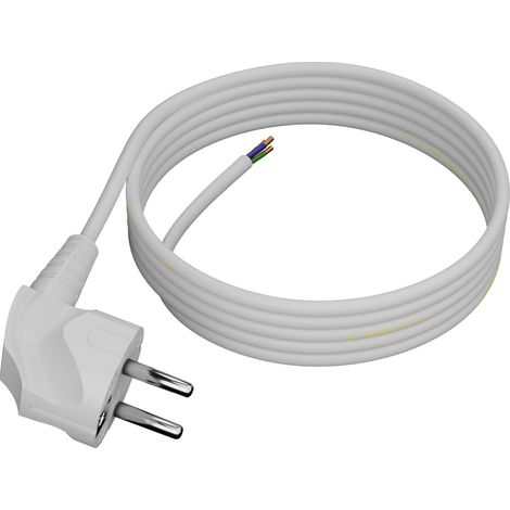 Cavo di collegamento con spina angolata 3M 3x1MM2 16A UNI-schuko bianco (1/5)