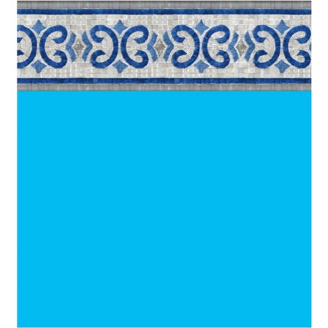 Liner Piscine 75/100 Bleu Foncé Frise Oxford 5.50x3.70m H1.20m