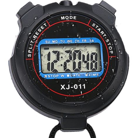 Cronómetro digital: temporizador deportivo preciso, pantalla grande con cuenta regresiva para atletas, portátil e impermeable  Cronógrafo de precisión de 1/100 de segundo, cronómetro profesional para  (1/5)