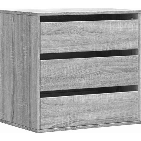 Maison Exclusive - Cajonera de esquina madera ingeniería gris Son