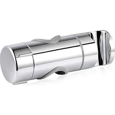 Supporto per doccetta regolabile, supporto per soffione doccia, diametro regolabile da 19 a 25 mm, supporto per soffione doccia in ABS cromato (argento) (1/4)