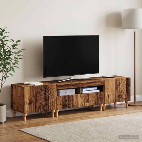vidaXL 3 Piece LED TV Cabinet Old Wood Engineered Wood (1/5)