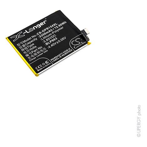 NX - Batterie téléphone, smartphone, GSM pour Oppo 3.85V 3350mAh - BLP663
