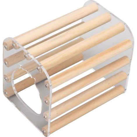 Maison en bois pour hamster, cachette en bois pour petits animaux (gerbilles, souris, ours dorés, cochons d'Inde, chinchillas). (1/5)
