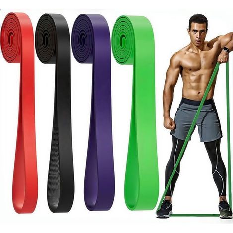 Bandes de résistance - Bandes d'entraînement avec poignées - Bandes de soutien pour tractions - Kit de bandes avec ancrage de porte - Bandes d'entraînement - Bandes de fitness pour hommes et femmes -