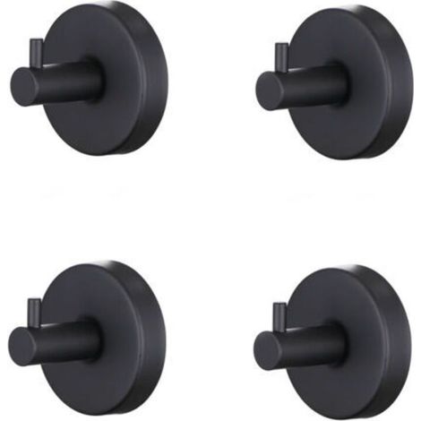 Suction Cup Hook Bathroom Towel Holder Powerful Suction Cup Support Kitchen Dish Towel Hanger Stainless Steel Suction Cup Shower Wall Crown Robe Loofah Coat No Drilling Black 4 (1/4)