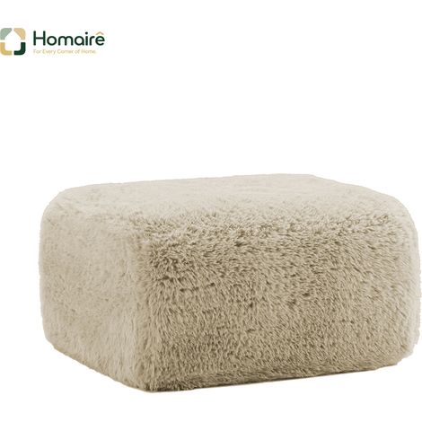 Pouf modulable kaki en peluche avec accoudoirs 80 x 75 x 42 cm HOMAIRE (1/4)