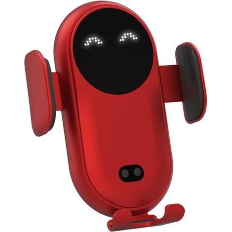 Chargeur sans Fil de Voiture, Support de téléphone de Voiture pour Prise d'air, Support de téléphone de Voiture Universel Station de Charge inductive pour Voiture (Rouge) (1/5)