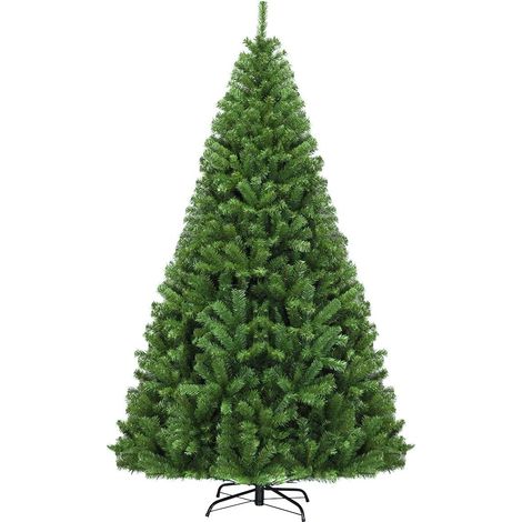 Goplus – Sapin de Noël artificiel 225cm – 1346 branches en PVC ignifuge – Pied en fer – Système d’ouverture automatique – Vert