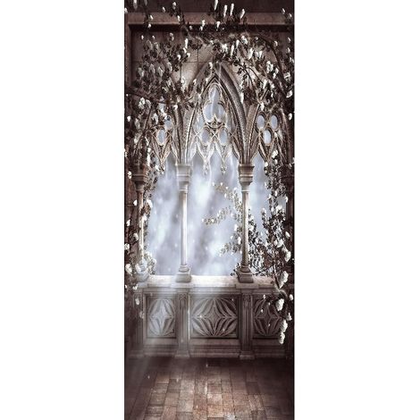 Selbstklebende Türtapete – Klebefolie für Türen – PVC – Selbstklebende Rückseite – Wiederablösbar – Innendekoration – Für Wohnzimmer, Büro, Schlafzimmer – 200 x 77 cm (1/5)