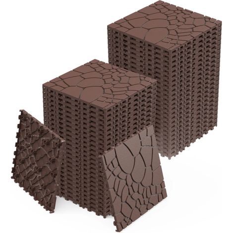 44 Pcs Interlocking Deck Tiles – Easy Installation, Low Maintenance Plastic Tiles For Porch, Poolside, Balcony, Backyard, And Indoor Use (1/5)