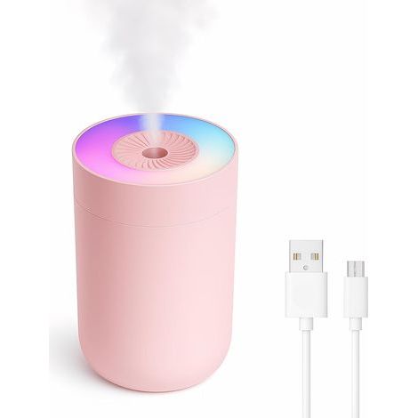 Umidificatore per ambienti, umidificatore per la casa, piccolo umidificatore per piante da interno, rosa (1/5)