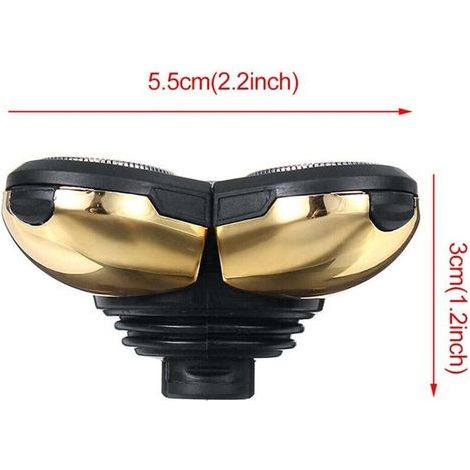 5 Tête Rasoir De Remplacement Pratique pour Rasoir électrique Rasage Outil Chauve(Or,Vendu 2) (1/3)