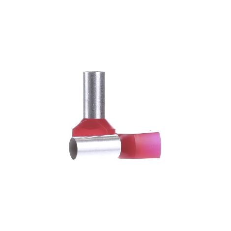 Klauke Zwillingsaderendhülsen 87614 2x10mm 14mm rot 100 Stk (1/2)
