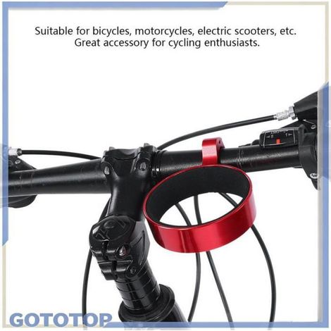 Porte-gobelet de vélo Porte-bouteille d'eau de vélo en alliage d'aluminium, Cage de tasse de thé sport porte-bagages Rouge (1/5)