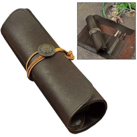 Étui à couteaux en cuir PU, étui de rangement imperméable pour couteaux (1/3)