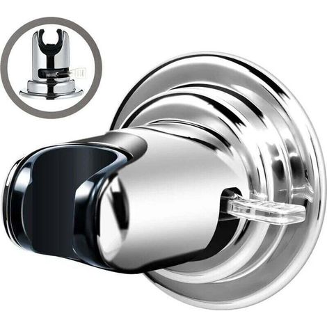 Support de pommeau de douche, support de douchette à main à ventouse sous vide solide, ventouse de support de douche réglable universel, support de ventouse mural amovible, plastique ABS (1/4)