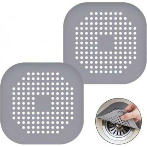 [NEVER USED] Piece Silicone Drain Cover, Kitchen Sink Strainer with Suction Cups, Bathtub Drain Cover Strainer, Kitchen and Bathroom Sinker, Gray