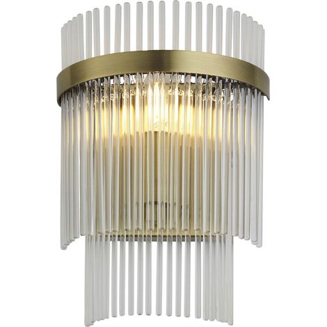 Endon Marietta Lampada da parete in vetro Ottone anticato (1/5)