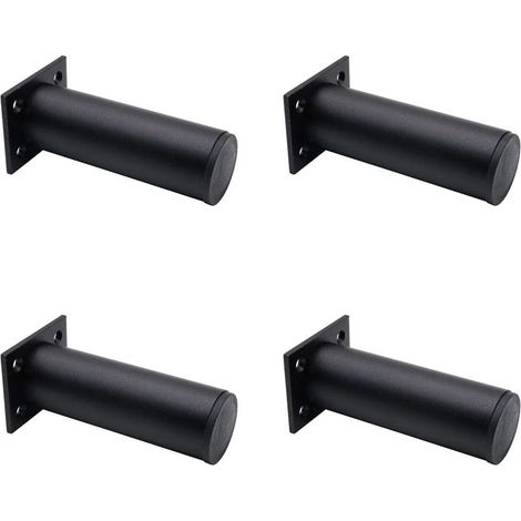 verstellbare Möbelfüße, mattschwarz, Aluminiumlegierung, 38 x 120 mm, TV-Ständerfüße für Couchtisch, Schrank, Sofastütze