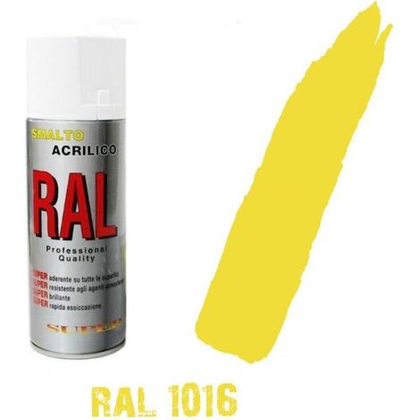Bomboletta spray ral 1016 giallo zolfo acrilico vernice brillante lucido graffit