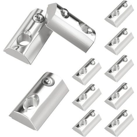 50 Piéces Coulissants M3, Série 20 Écrous Coulissants, Écrou Marteau T Nut pour Profilé Aluminium à fente D'extrusion Rail (EU20&M3). (1/5)