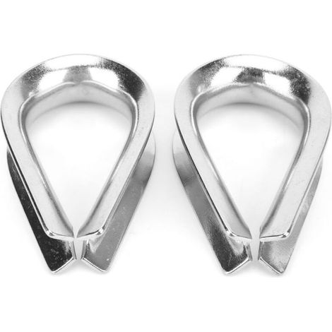 Lot de 2 cosses de câble en acier inoxydable M20 de 20 mm de diamètre pour câble métallique de 20 mm de diamètre (1/4)