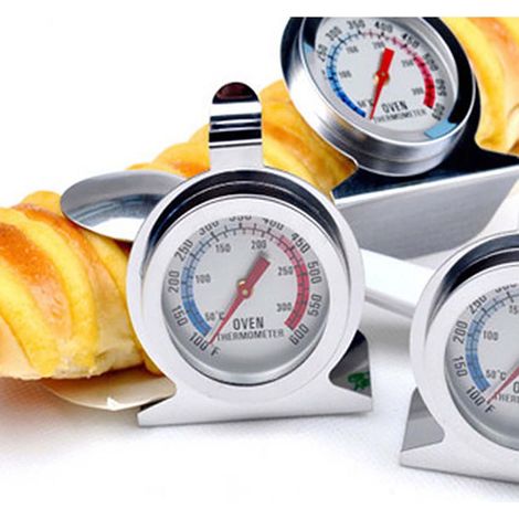 Thermomètre de Four Professionnel, Acier Inoxydable, Double Échelle C/F (50-300°C, 100-600°F) pour Cuisine, Grill et Fumeur (1/5)