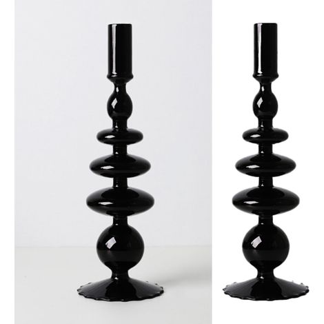 Support À Bougie - Verre Coloré Artisanal - Pour Table De Mariage Ou Décoration Intérieure - Lot De 1 (1/5)