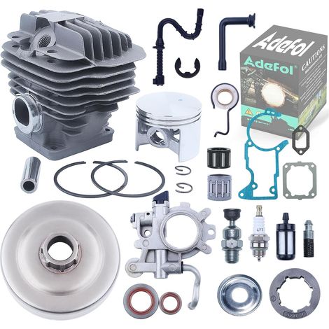 Kit pompa olio tamburo frizione pignone cilindro pistone LinDuxe da 52 mm per motoseghe Stihl MS440 044 Parti di ricambio Sostituisci OEM per 9640 003 1850 9640 003 1560 1128 007 1000 1128 640 3205 11
