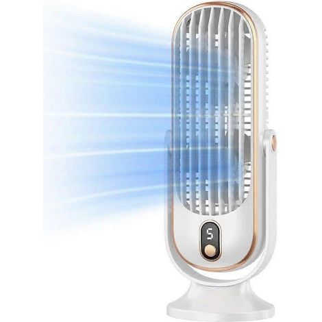Mini-USB-Tischventilator, tragbarer Luftkühler mit 5 einstellbaren Geschwindigkeitsstufen, leiser Motor für Büro, Zuhause und Schreibtisch (1/5)