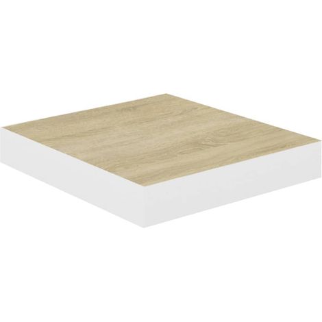 Étagère murale,Étagère flottante Chêne et blanc 23x23,5x3,8 cm MDF CFW22733 (1/5)
