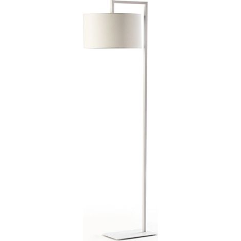 Pied de lampadaire métal blanc Loren H 170 cm