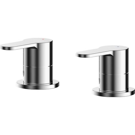 Balterley Consall Contemporary Round Deck Mounted 3/4" Side Valves - Chrome