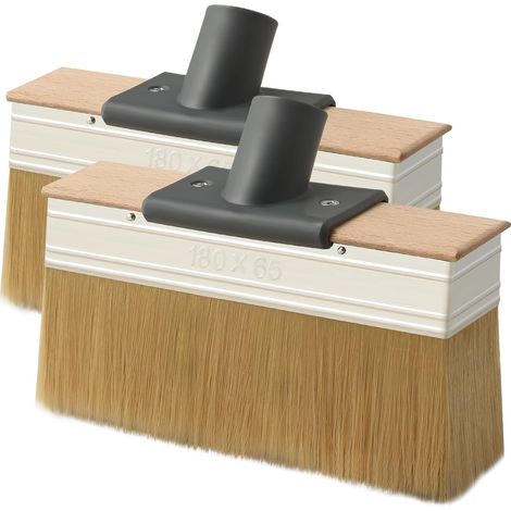 Pinceau Plat en Remplacement, 18cm Large, Poils Épais, 2 Jeux (1/3)