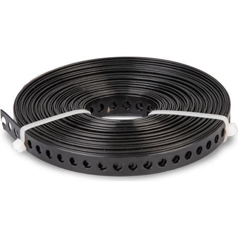 ALBERTS Lochband, verzinkt, schwarz, Breite 12 mm, Länge 10 m (1/3)