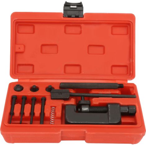 Chain Breaker Splitter Link Riveter Riveting Repair Tool Set Kit For Motorcycle Bike (1/5)