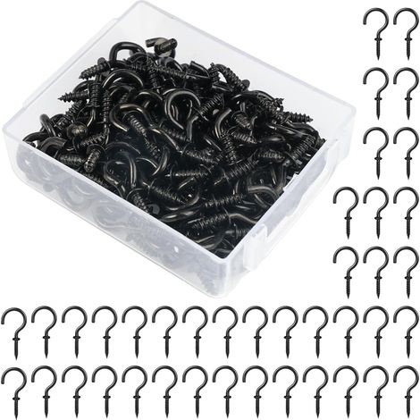 120 Crochets Vis INOX 1/2 Pouce pour Bois Et Plastique Support Pour Tasse, Plante Et Décoration Avec Boîte De Rangement (1/5)